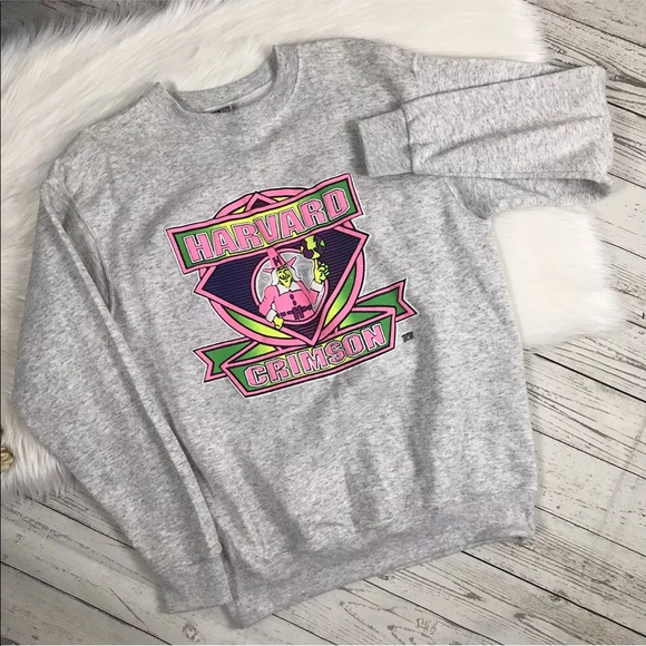 Vintage Harvard Crimson Wizard Crew Sweatshirt - Picture 1 of 7